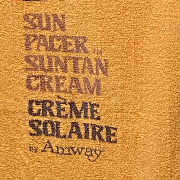 Vtg Amway Beach Towel 64 x 34.5 Sun Pacer Suntan Cream USA Cotton Blend - Picture 3 of 8